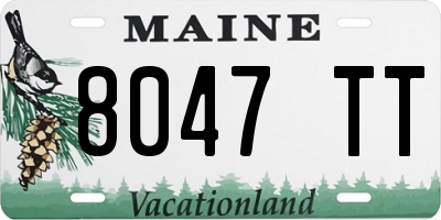 ME license plate 8047TT
