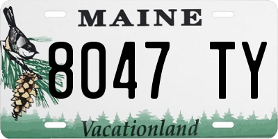 ME license plate 8047TY