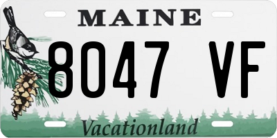ME license plate 8047VF