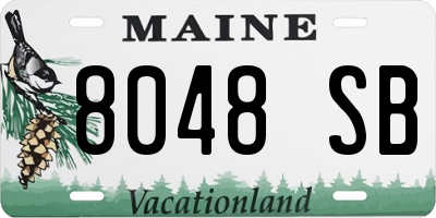 ME license plate 8048SB