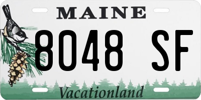 ME license plate 8048SF