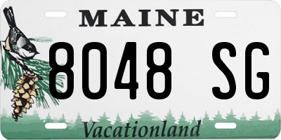 ME license plate 8048SG