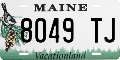 ME license plate 8049TJ
