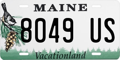 ME license plate 8049US