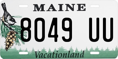 ME license plate 8049UU