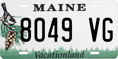 ME license plate 8049VG