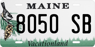 ME license plate 8050SB