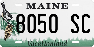 ME license plate 8050SC