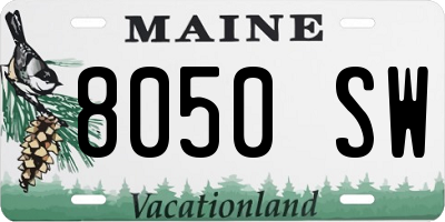 ME license plate 8050SW