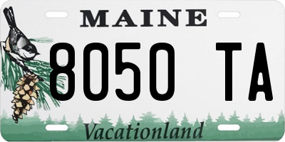 ME license plate 8050TA