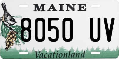 ME license plate 8050UV