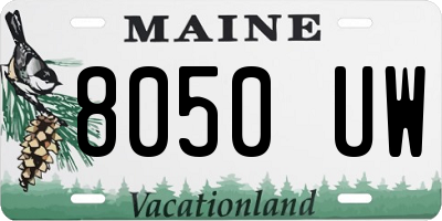 ME license plate 8050UW