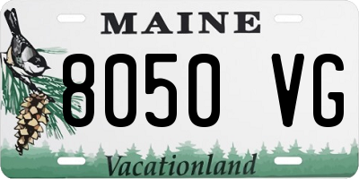 ME license plate 8050VG