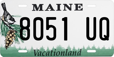 ME license plate 8051UQ