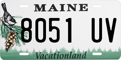 ME license plate 8051UV