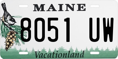 ME license plate 8051UW