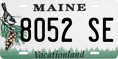 ME license plate 8052SE