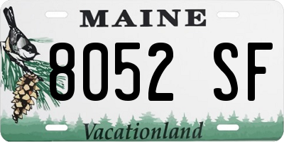 ME license plate 8052SF