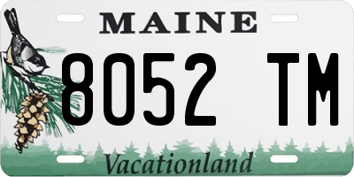 ME license plate 8052TM