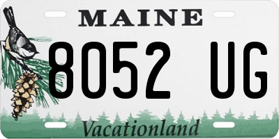 ME license plate 8052UG