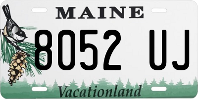 ME license plate 8052UJ