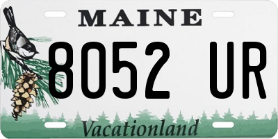 ME license plate 8052UR