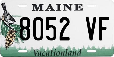 ME license plate 8052VF