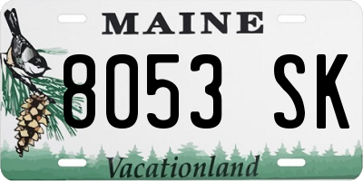 ME license plate 8053SK