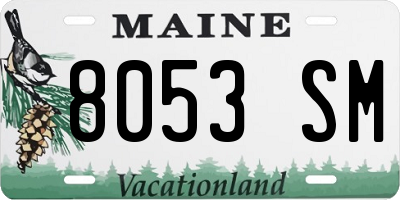 ME license plate 8053SM