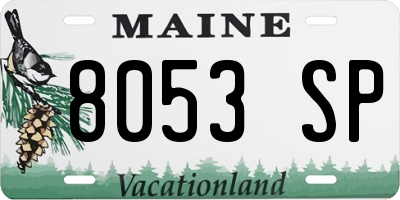 ME license plate 8053SP