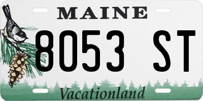 ME license plate 8053ST