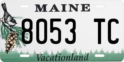 ME license plate 8053TC