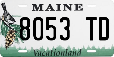 ME license plate 8053TD