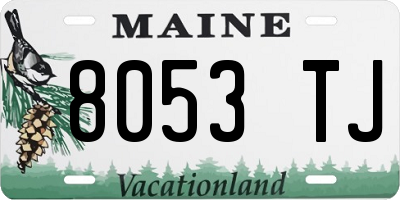 ME license plate 8053TJ
