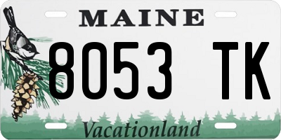 ME license plate 8053TK