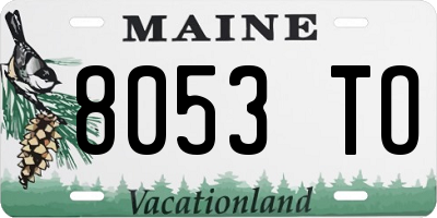 ME license plate 8053TO