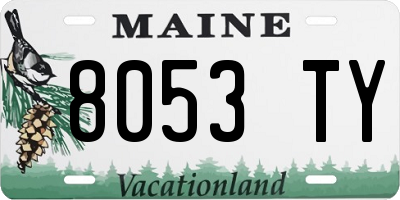 ME license plate 8053TY