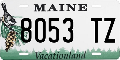 ME license plate 8053TZ