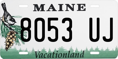 ME license plate 8053UJ