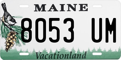 ME license plate 8053UM