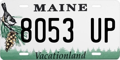 ME license plate 8053UP