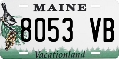 ME license plate 8053VB