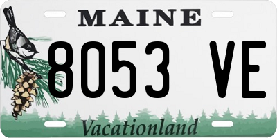 ME license plate 8053VE