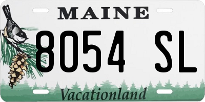ME license plate 8054SL