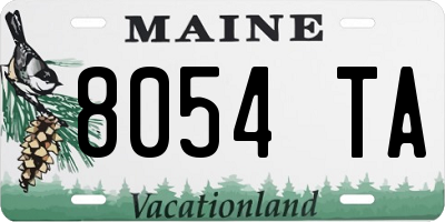 ME license plate 8054TA