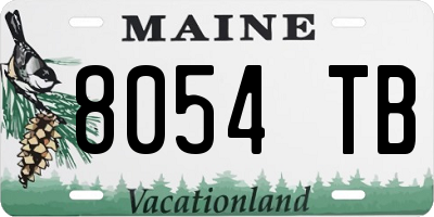 ME license plate 8054TB