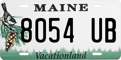 ME license plate 8054UB