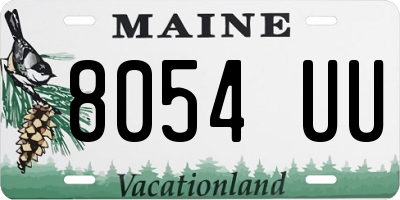 ME license plate 8054UU