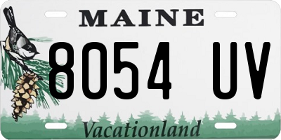 ME license plate 8054UV