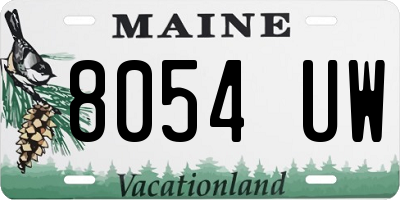 ME license plate 8054UW